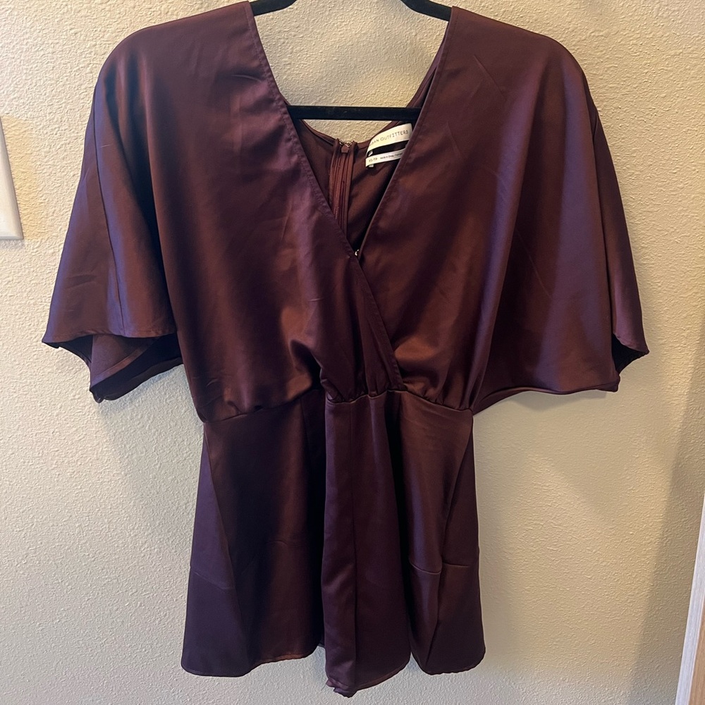 Urban Outfitters Dark Purple/ Burgundy Romper- Never Worn